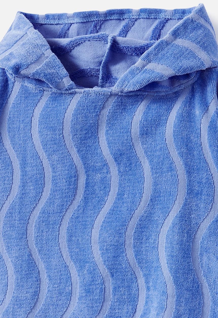 Cotton On - Kids hooded towel - dusk blue/wavy shark