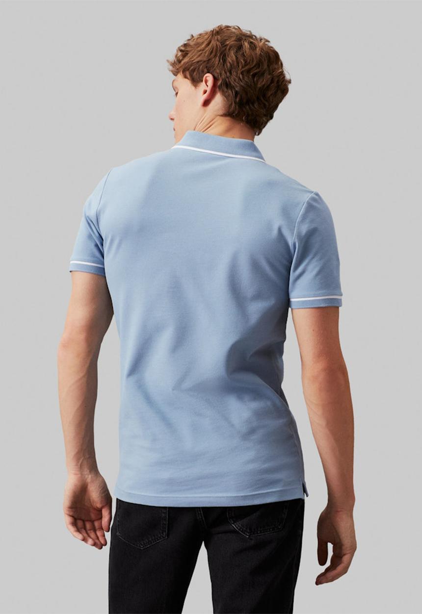 Calvin Klein - Tipping Slim Polo - Faded Denim