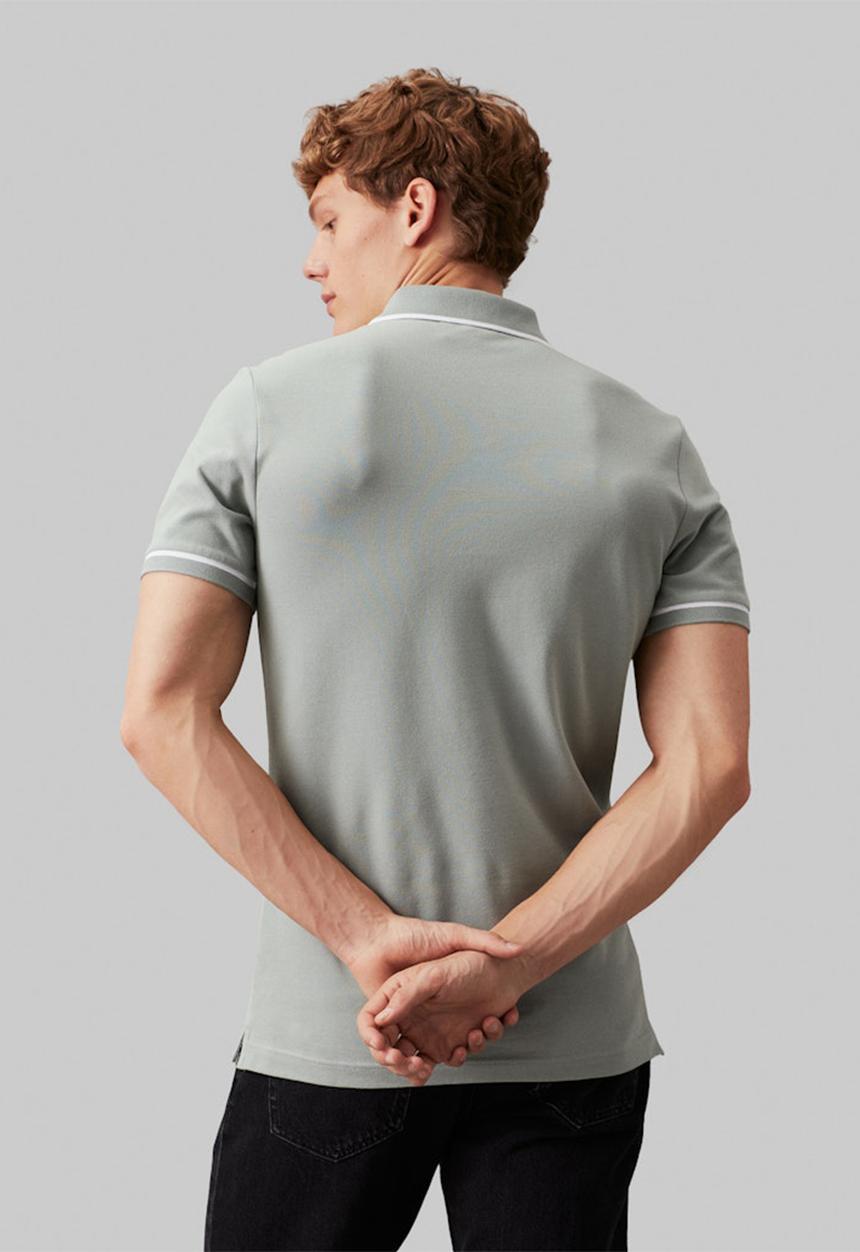 Calvin Klein - Tipping Slim Polo - Slate Gray