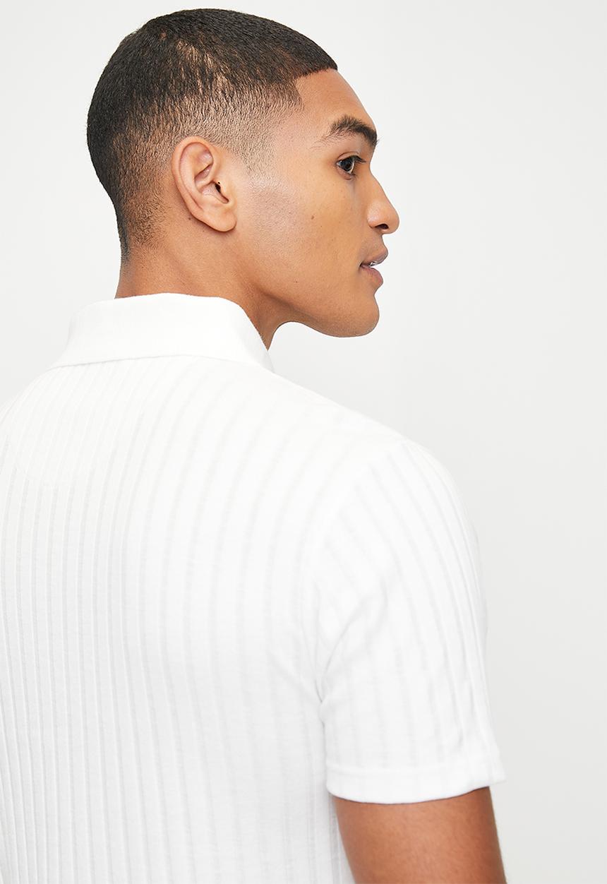 POLO - Andre  Textured Ss Golfer - Off White