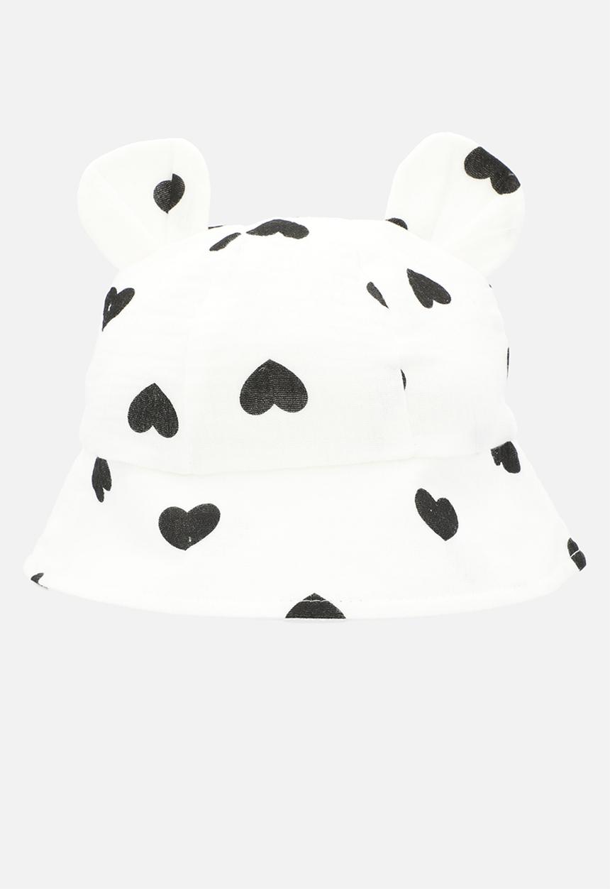 Pop Candy - Printed summer hat - black & white