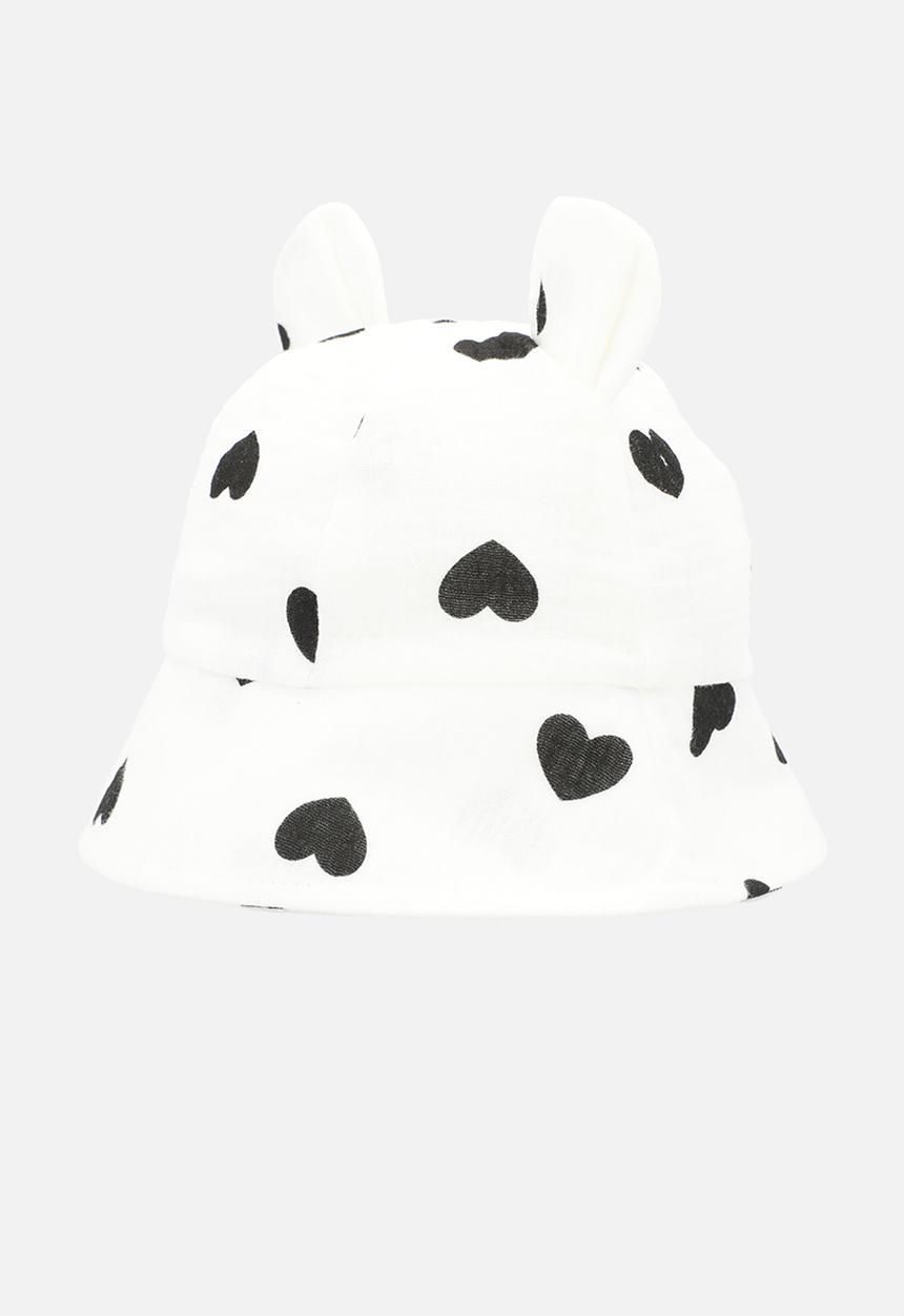 Pop Candy - Printed summer hat - black & white