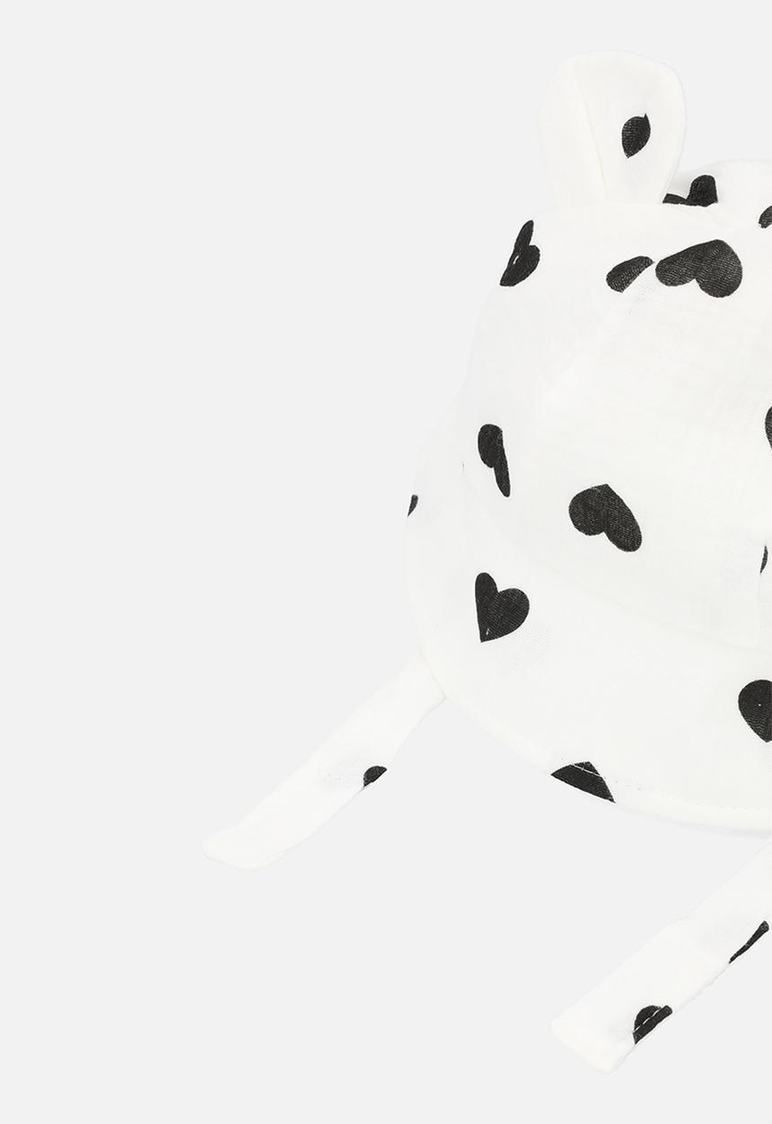 Pop Candy - Printed summer hat - black & white