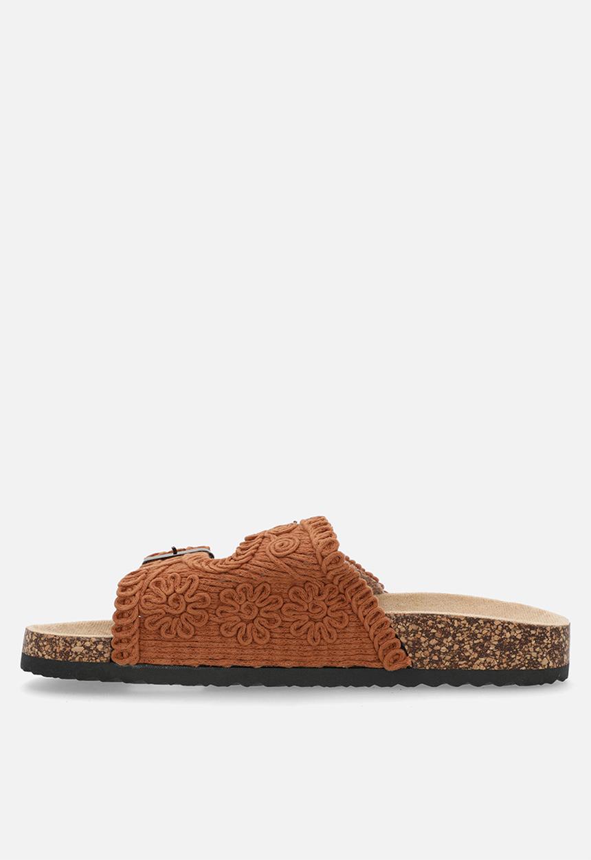 Oxford Street - Double Strap Slide - Tan