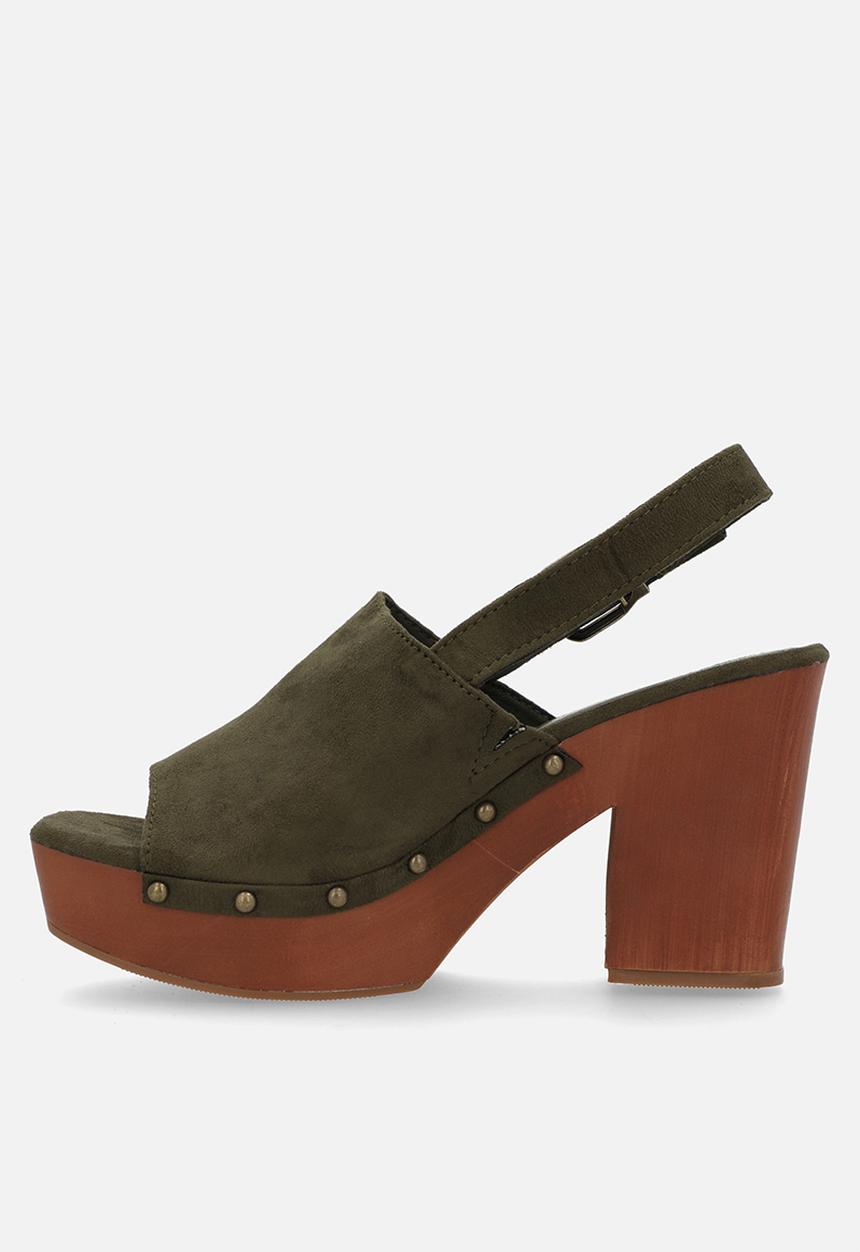 Oxford Street - Block Heel Slingback - Olive