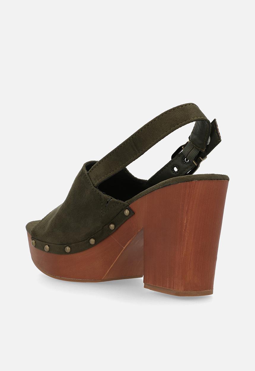Oxford Street - Block Heel Slingback - Olive