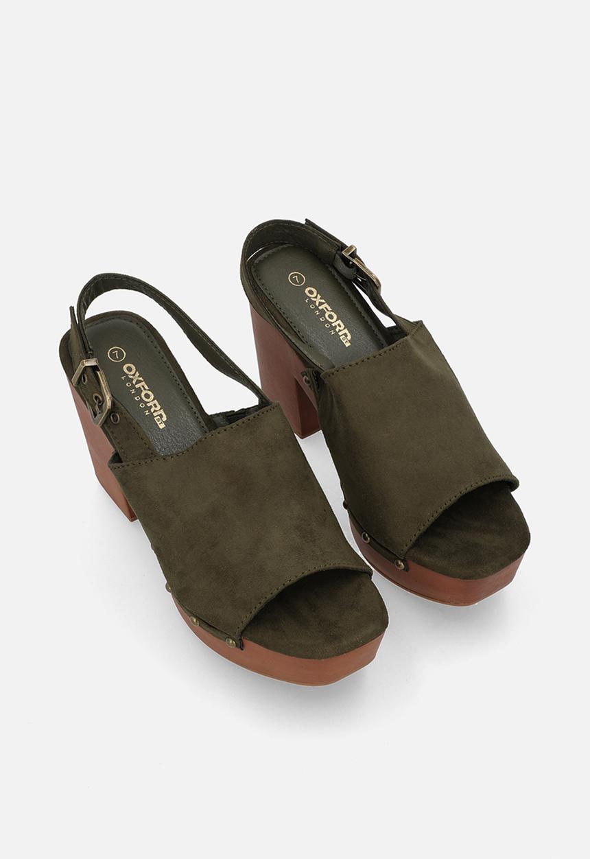 Oxford Street - Block Heel Slingback - Olive
