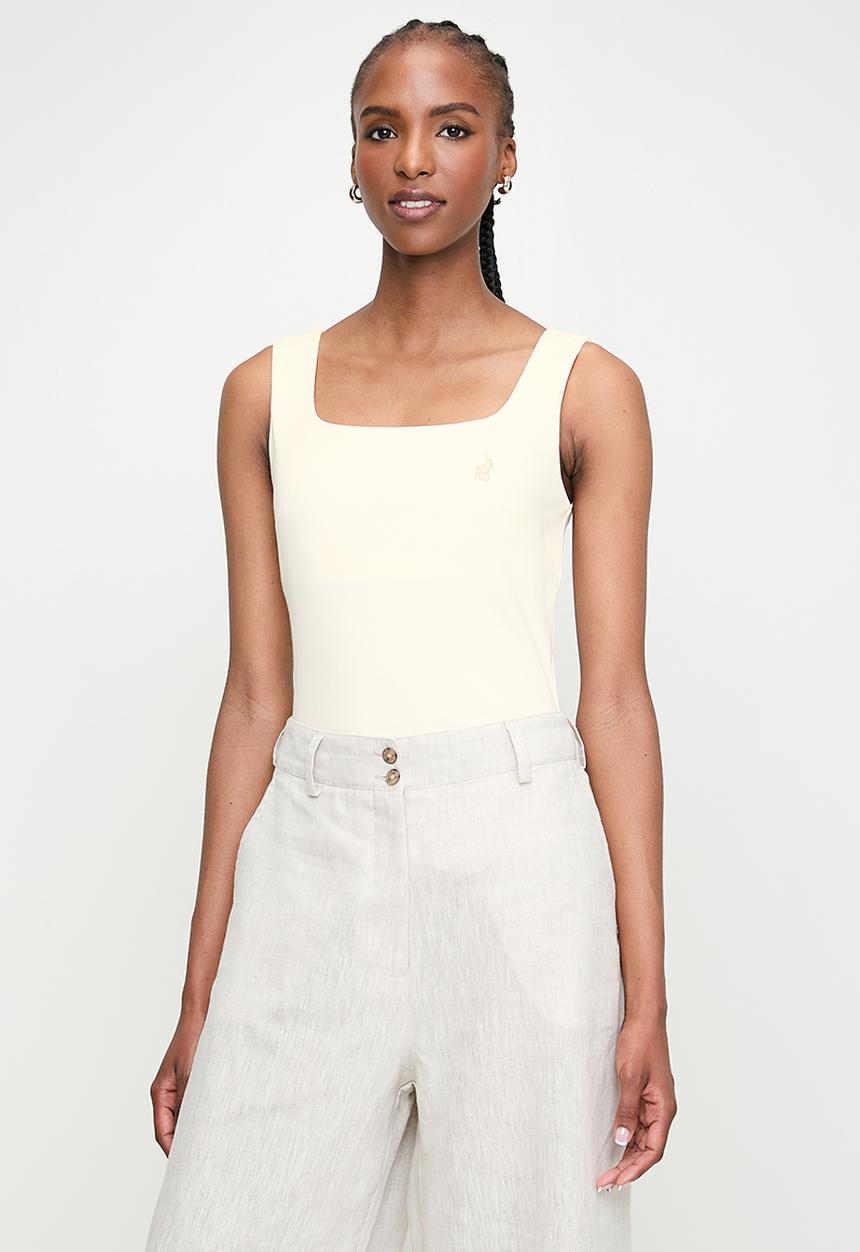 POLO - Wmn Ariana Sl Square Neck Tank - Off White