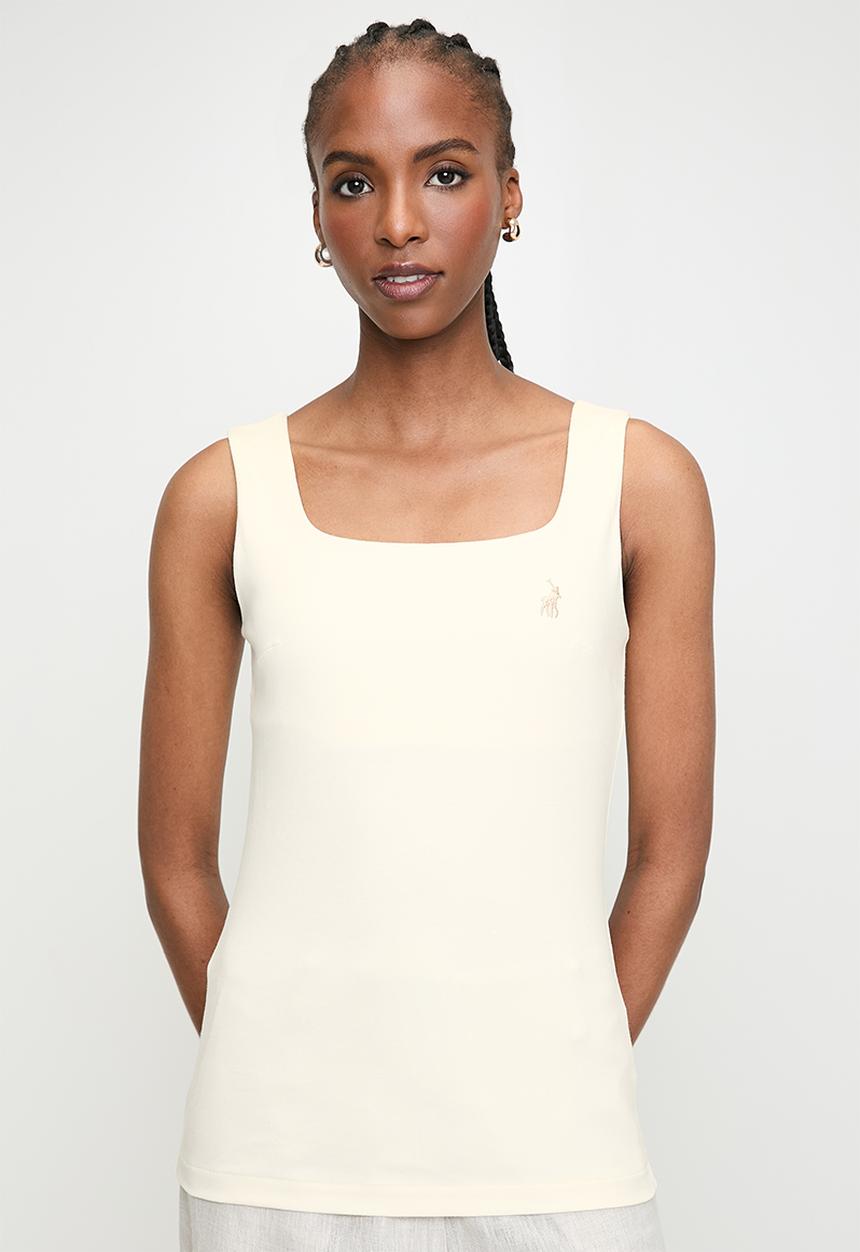 POLO - Wmn Ariana Sl Square Neck Tank - Off White