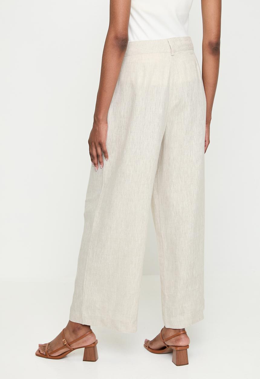 POLO - Wmn Nia Linen Pant - Stone