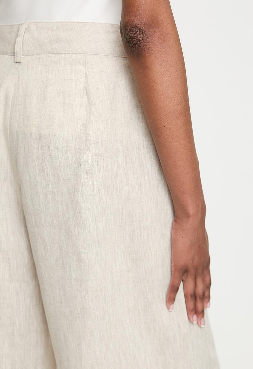 POLO - Wmn Nia Linen Pant - Stone