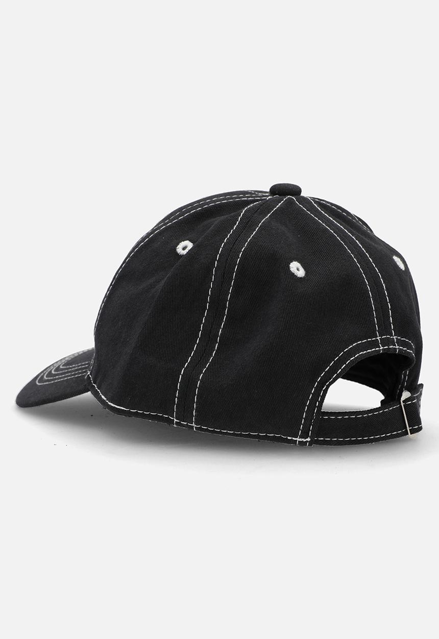 Pop Candy - Embroidered ribbon cap - black
