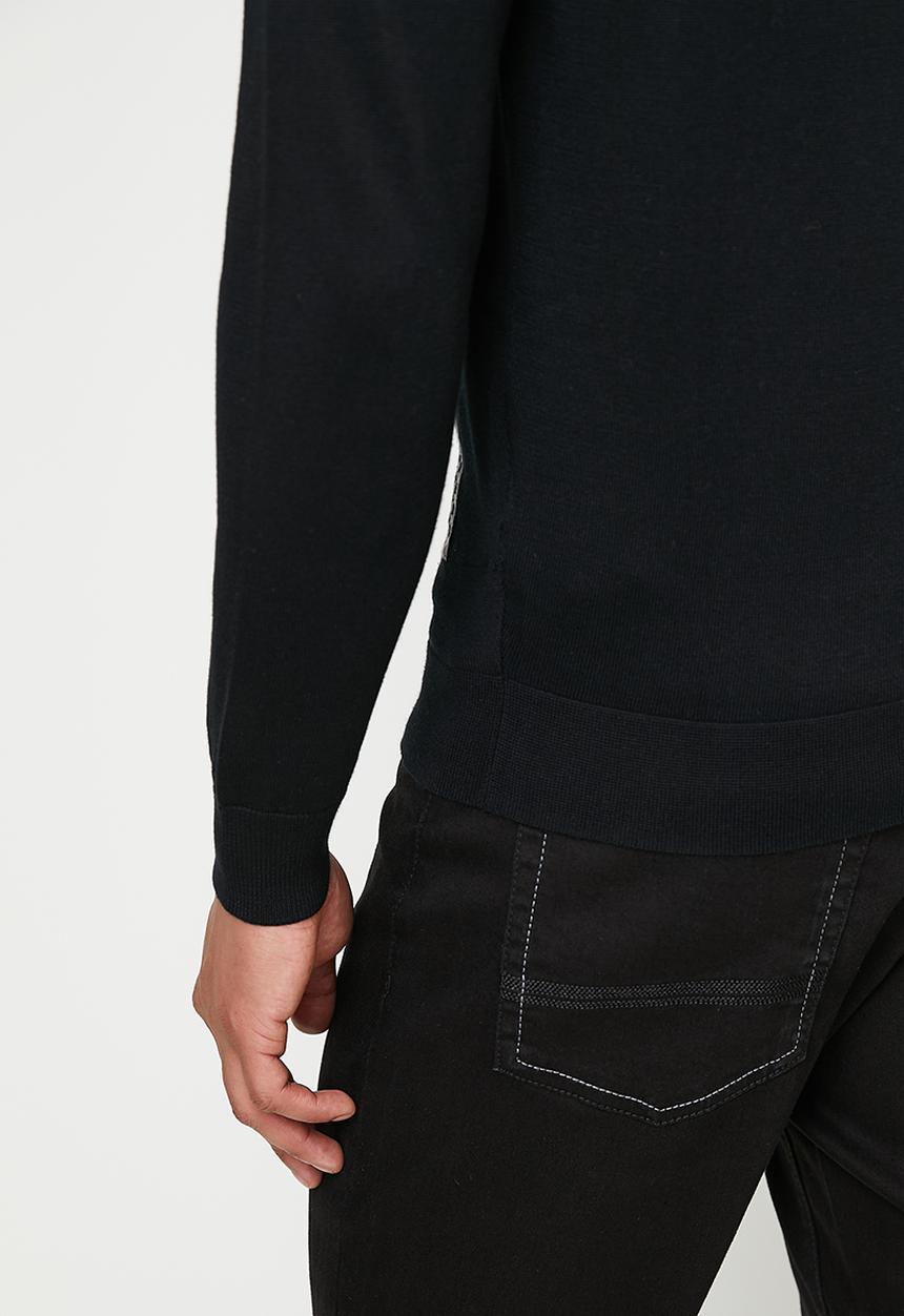 Ben Sherman - Ace Café Chequerboard Btn Through Polo Long Sleeve - Black