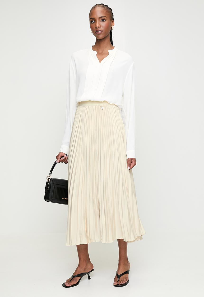 POLO - Wmn Victoria Pleated Skirt - Sand