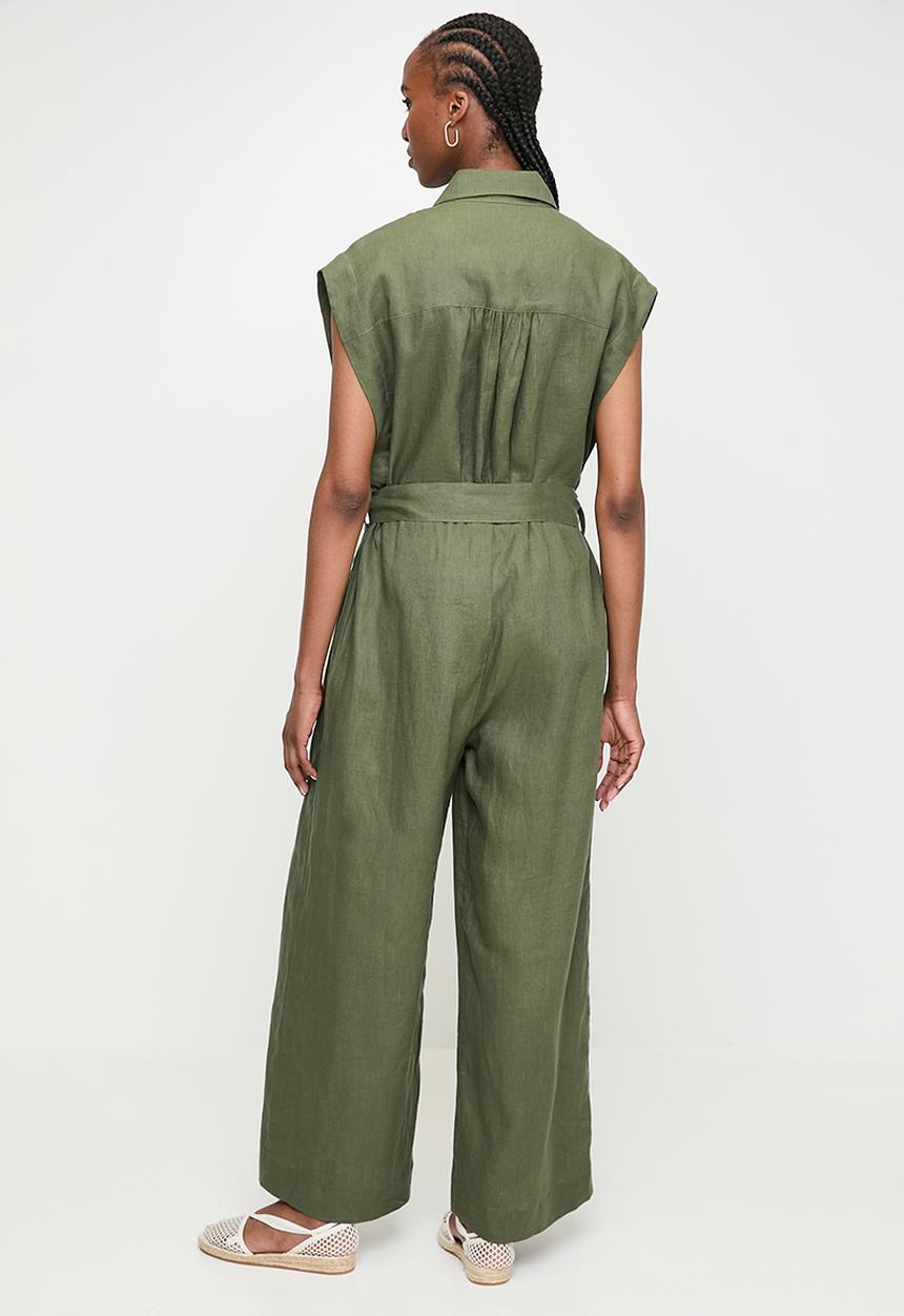 POLO - Wmn Cally Short s Jumpsuit - Olive