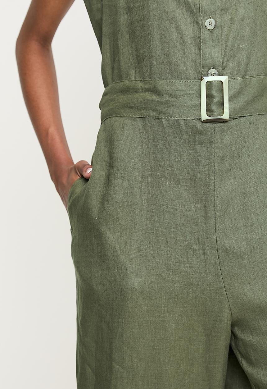 POLO - Wmn Cally Short s Jumpsuit - Olive
