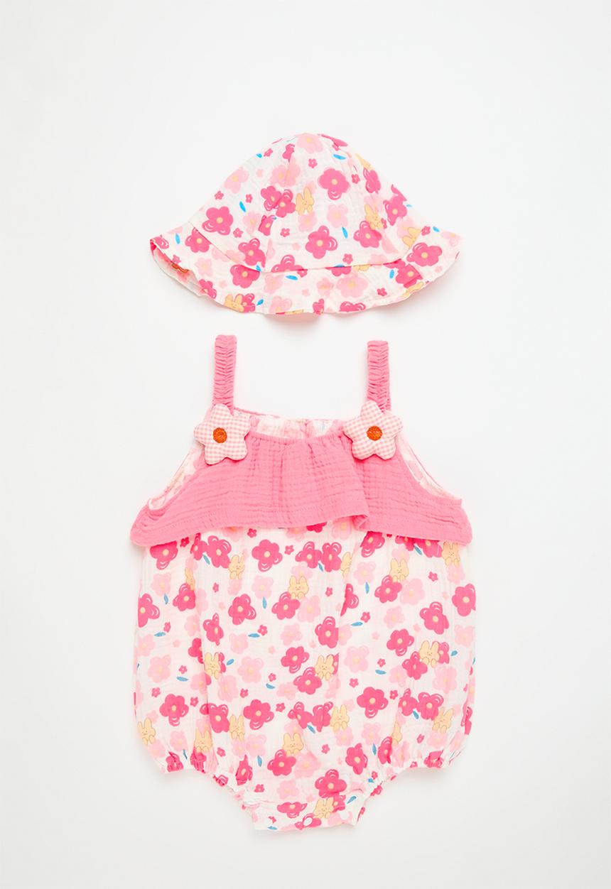 Pop Candy - Romper & hat set - pink