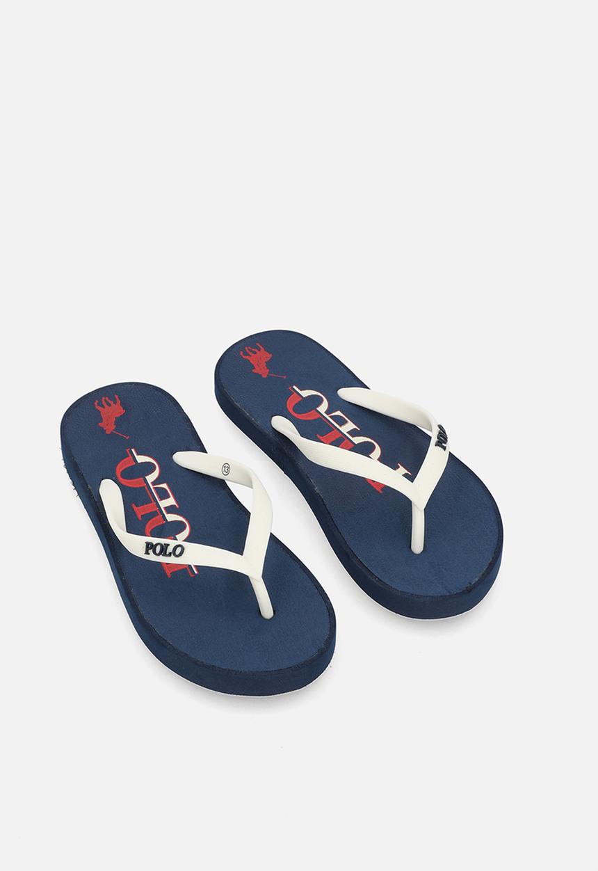 POLO - Polo flip flop - navy & red