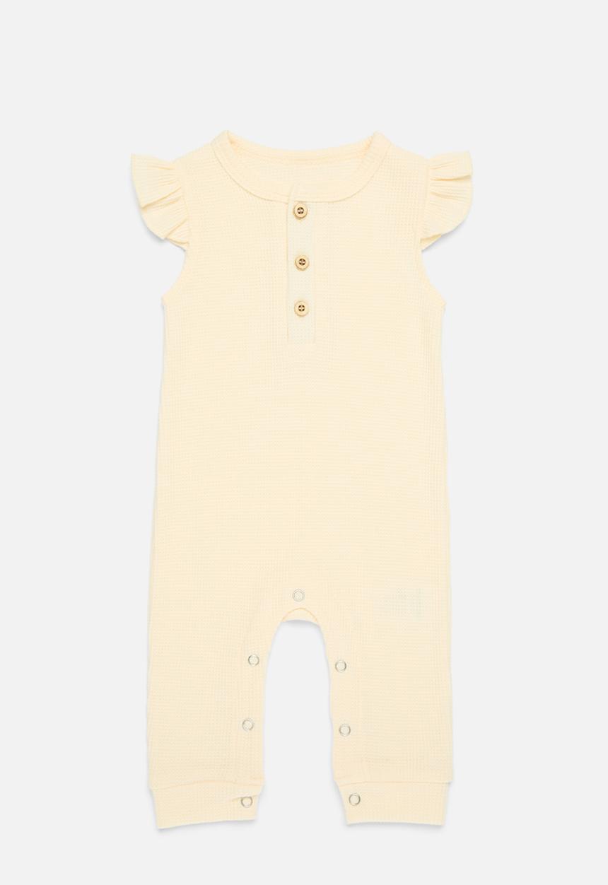 Pop Candy - Frilled romper - ecru