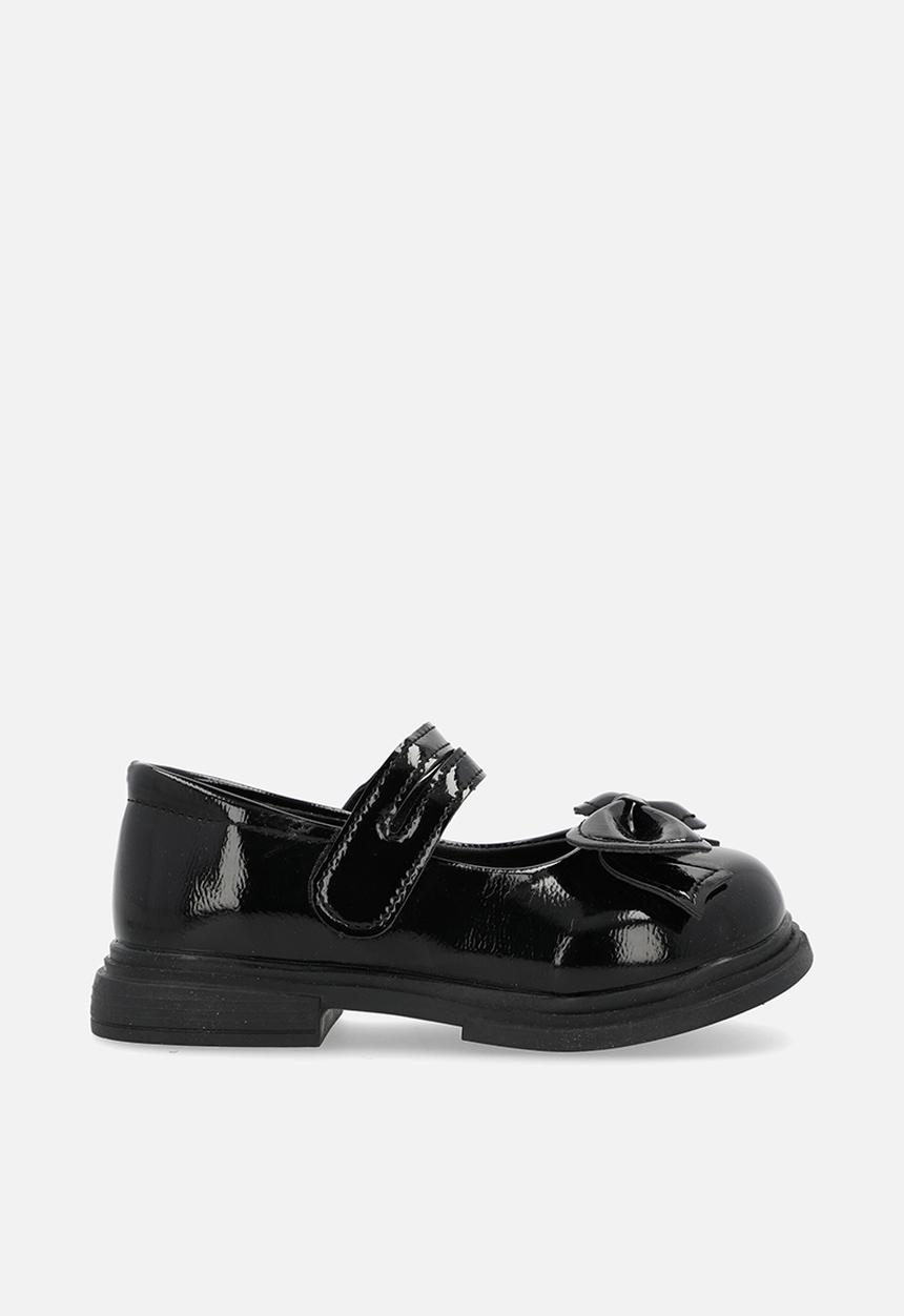 Pop Candy - Patent bow décor Mary Janes - black