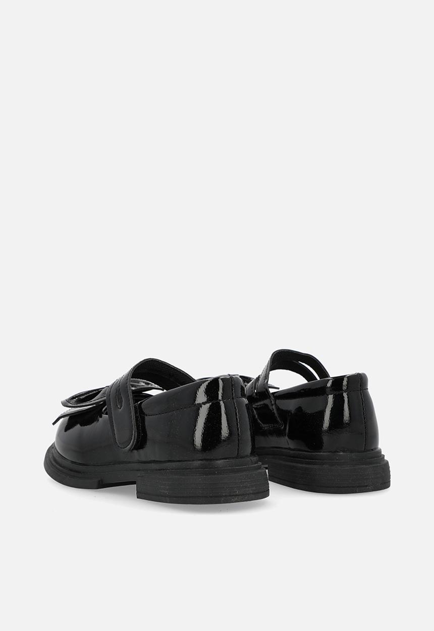 Pop Candy - Patent bow décor Mary Janes - black