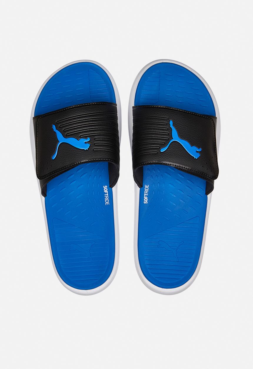 PUMA - Softride slide v - black/white