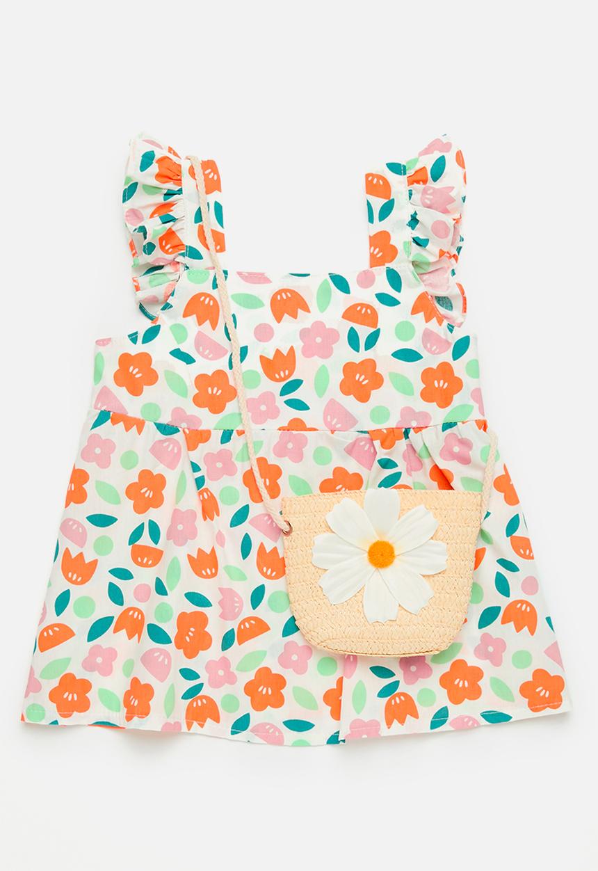 Pop Candy - Floral dress & bag - multi