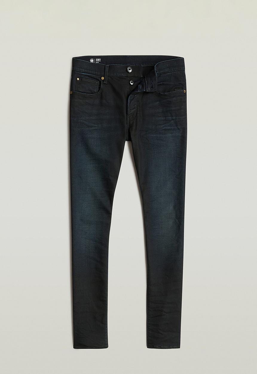 G-STAR - 3301 Slim slander superstretch - dark aged