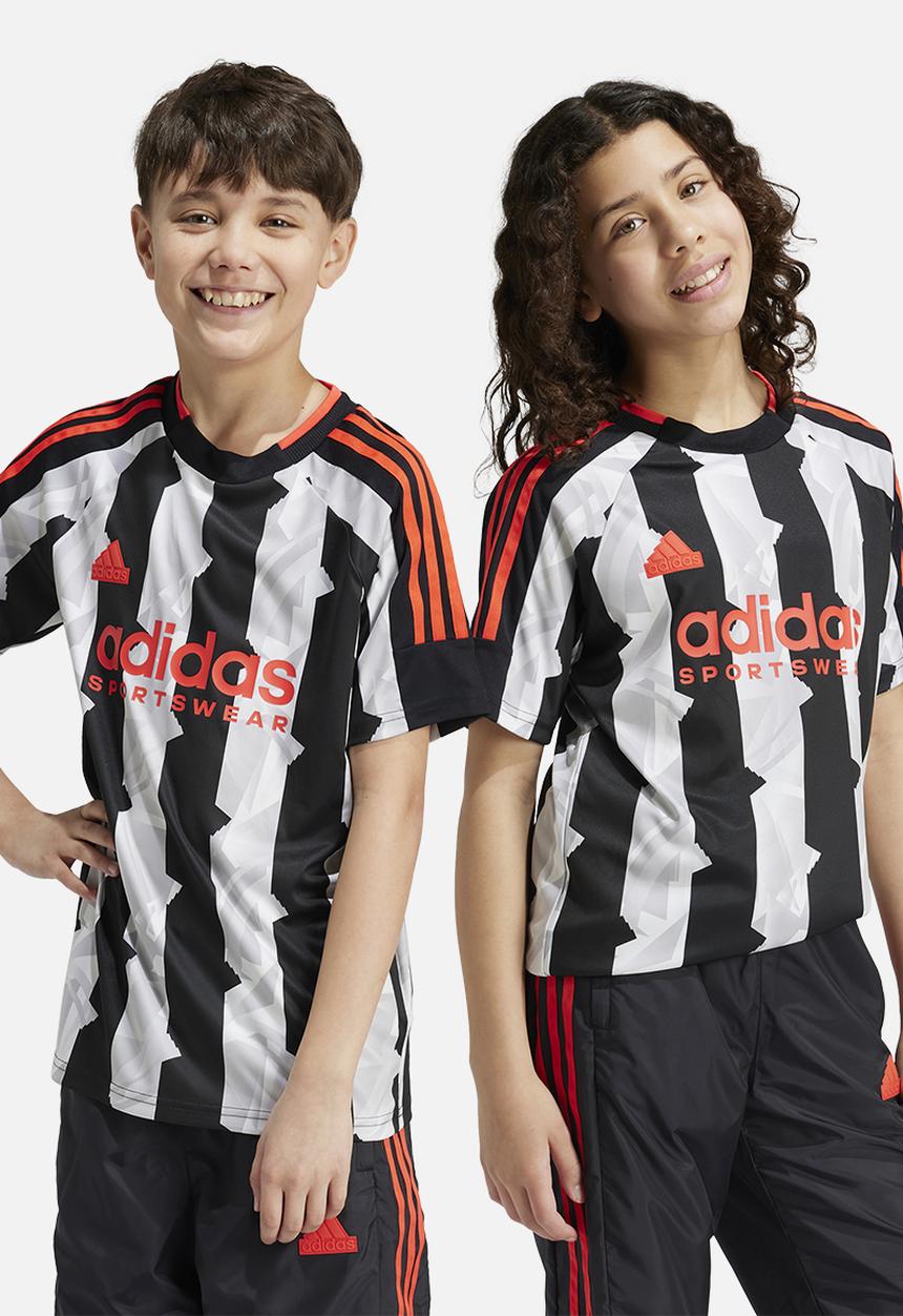adidas Performance - J Hot Tee - Black/Chalk White/Bright Red