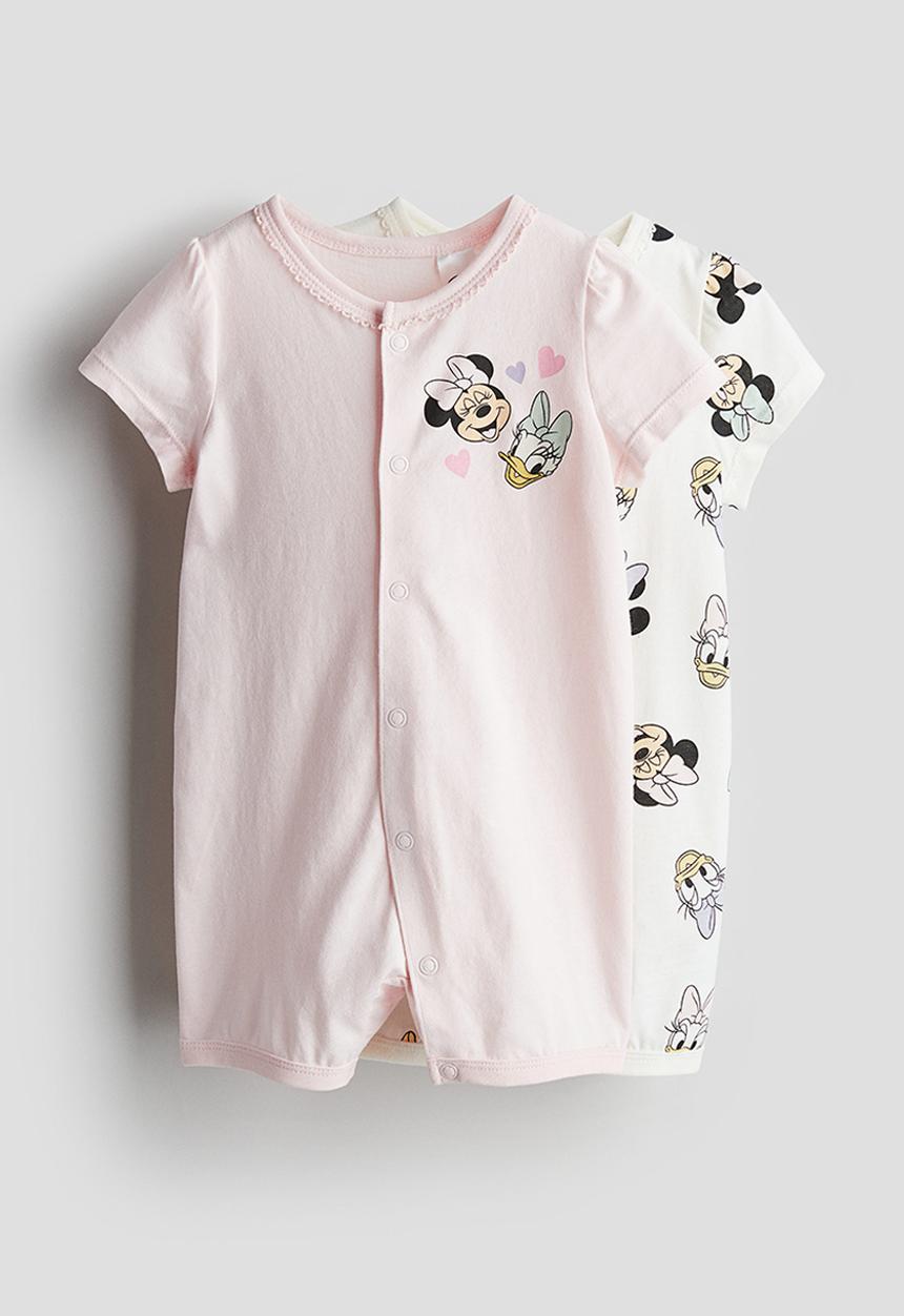 H&M - 2 pack printed pyjamas - light pink minnie mouse