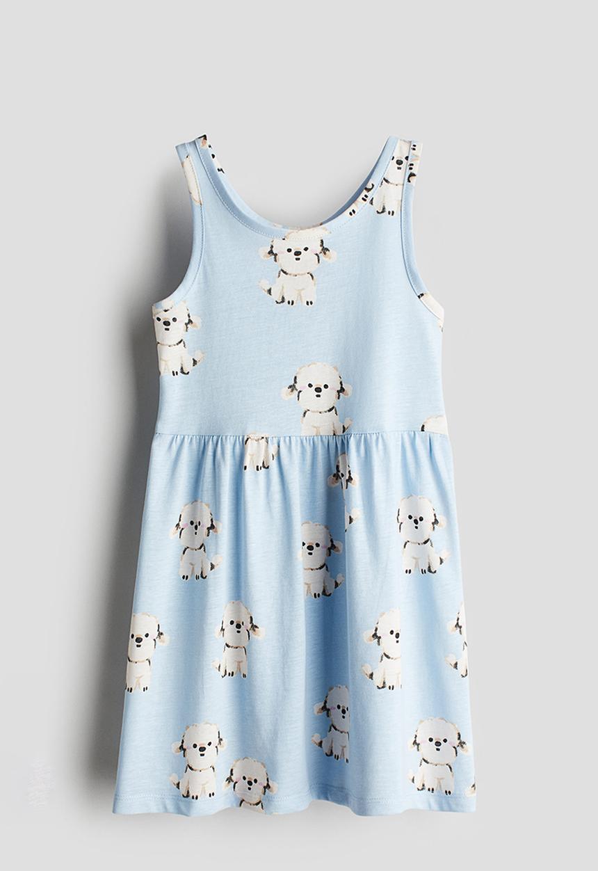 H&M - Patterned cotton dress - blue multi