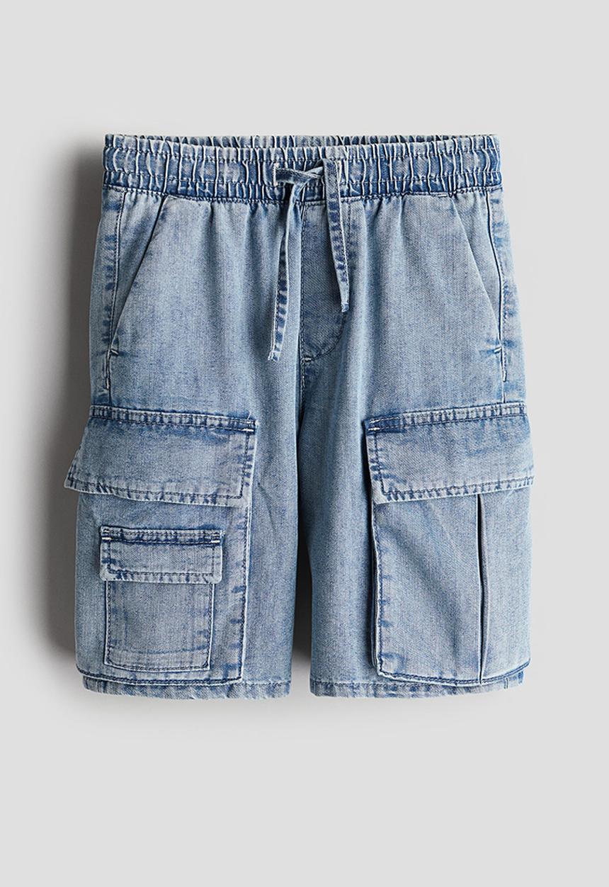 H&M - Cargo shorts - light denim blue 
