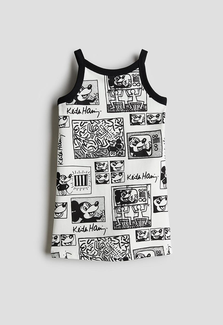 H&M - Keith Haring X H&M:  Printed jersey dress - White/Patterned