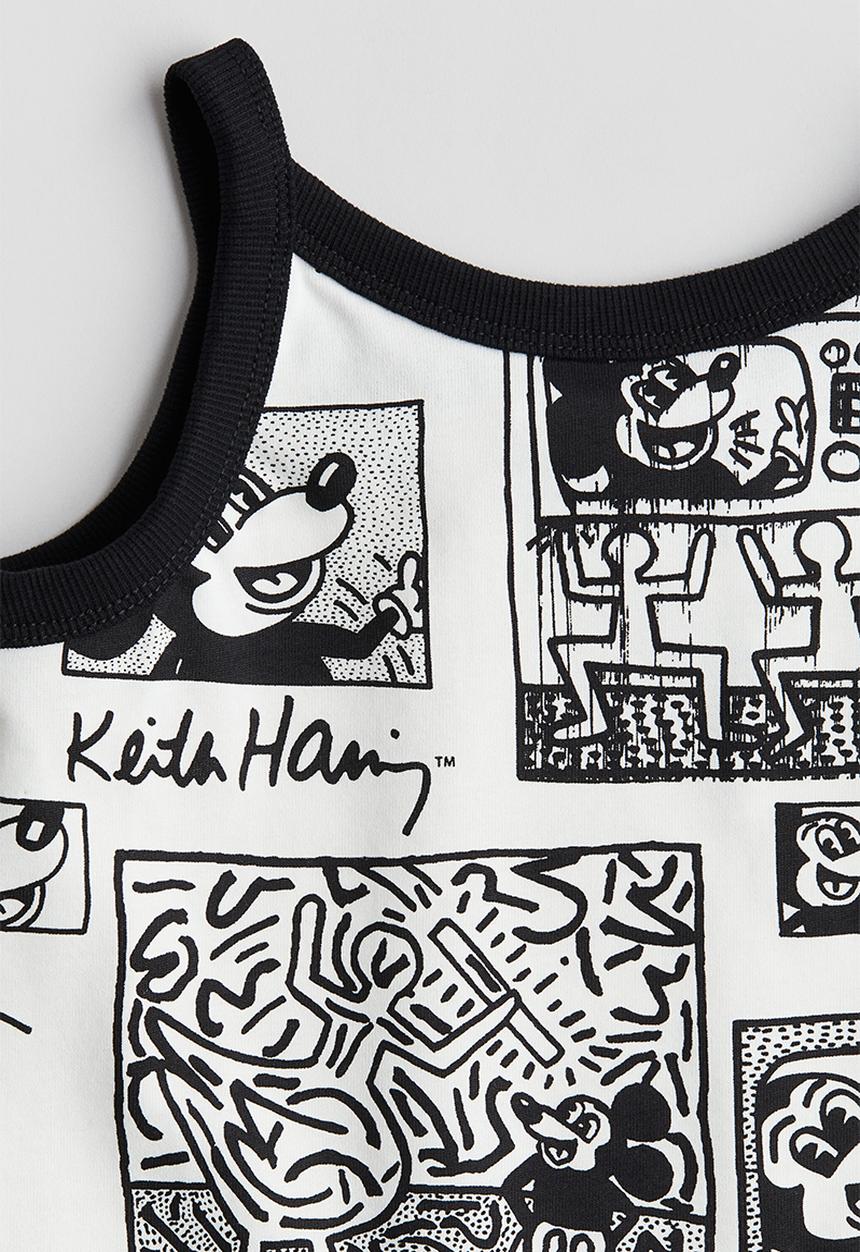 H&M - Keith Haring X H&M:  Printed jersey dress - White/Patterned