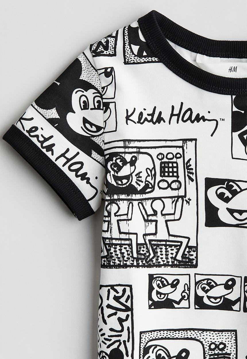 H&M - Keith Haring X H&M:  Printed cotton t-shirt - white,multi
