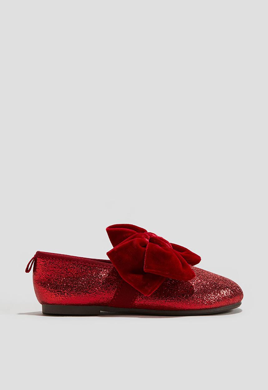 H&M - Bow-detail ballet pumps - red