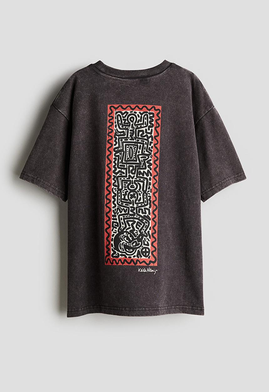 H&M - Keith Haring X H&M:  Printed t-shirt - grey,multi 
