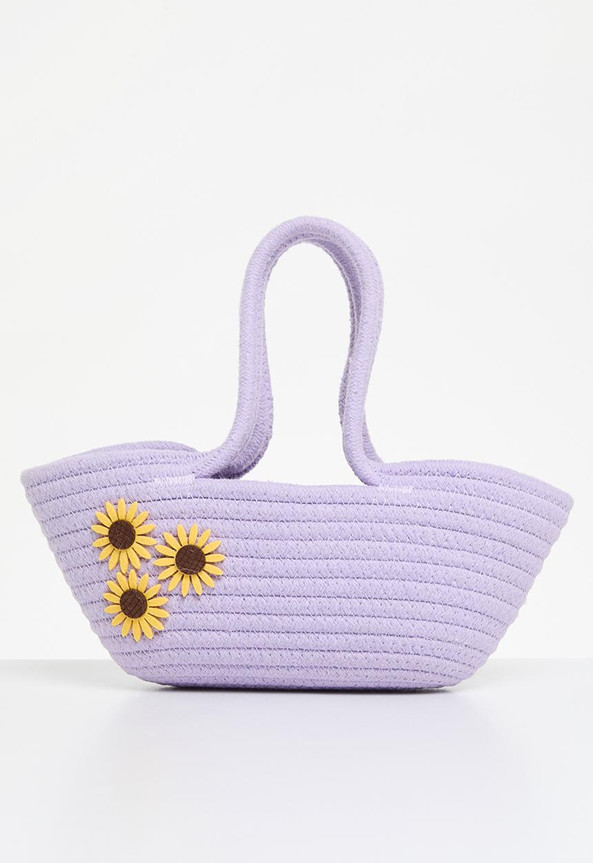 Pop Candy - Straw hand bag - purple
