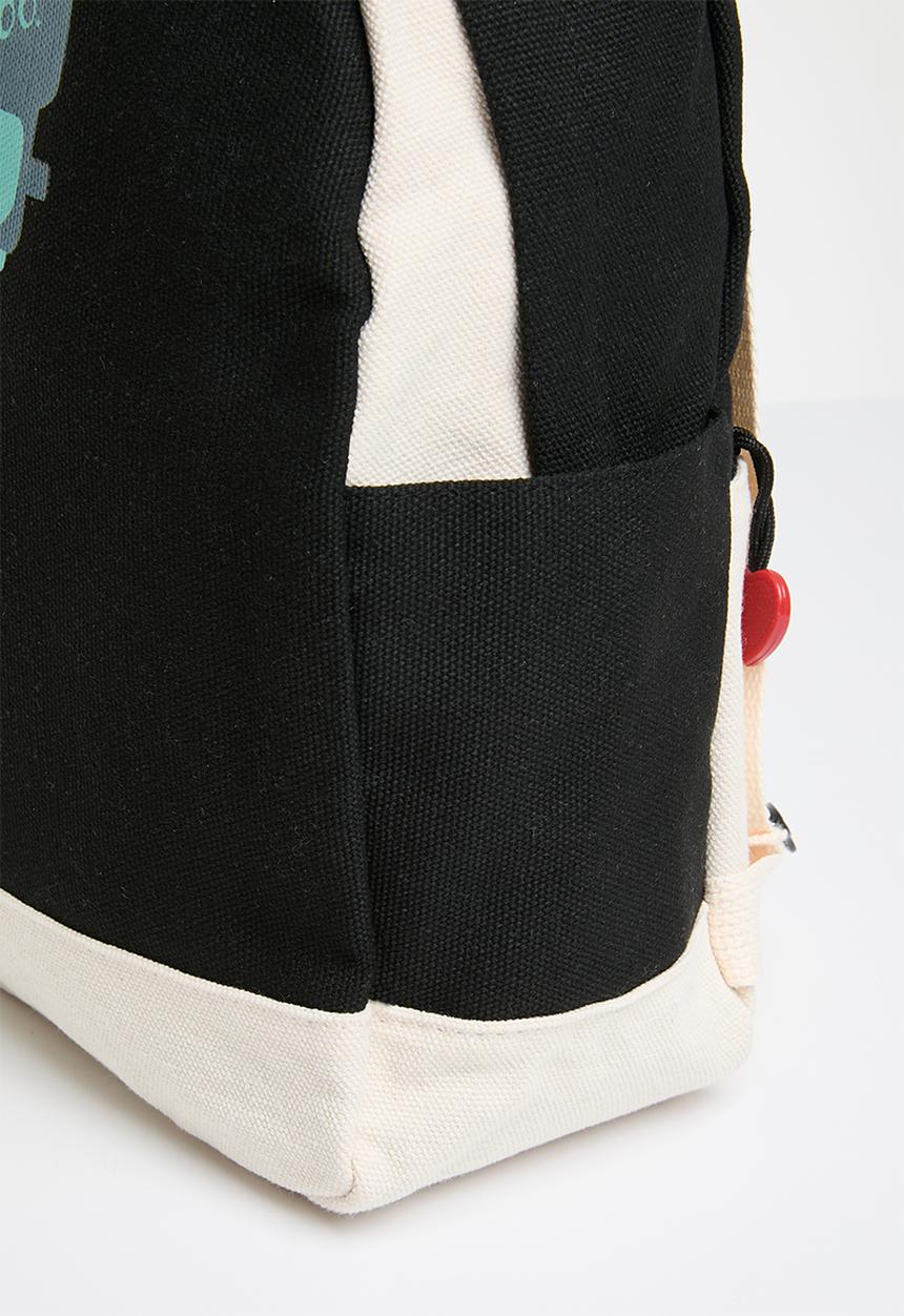 Pop Candy - Colourblock backpack - ecru & black