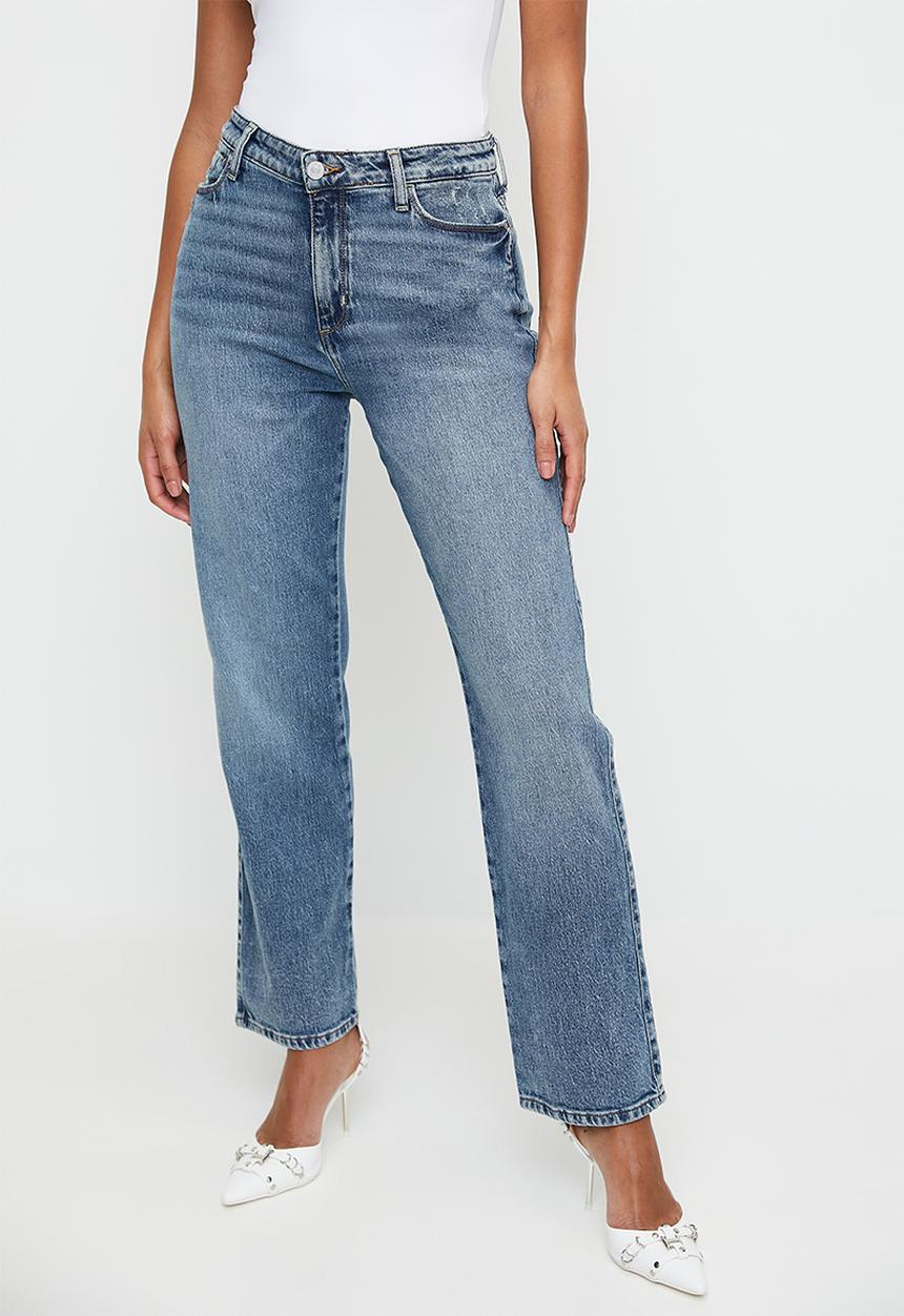 GUESS - 1981 High Rise Straight - Mid Wash