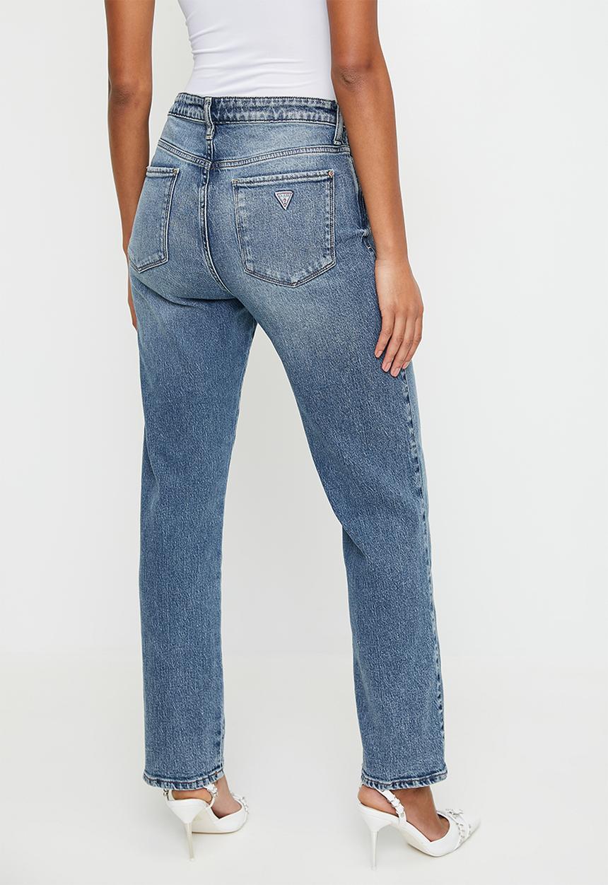 GUESS - 1981 High Rise Straight - Mid Wash