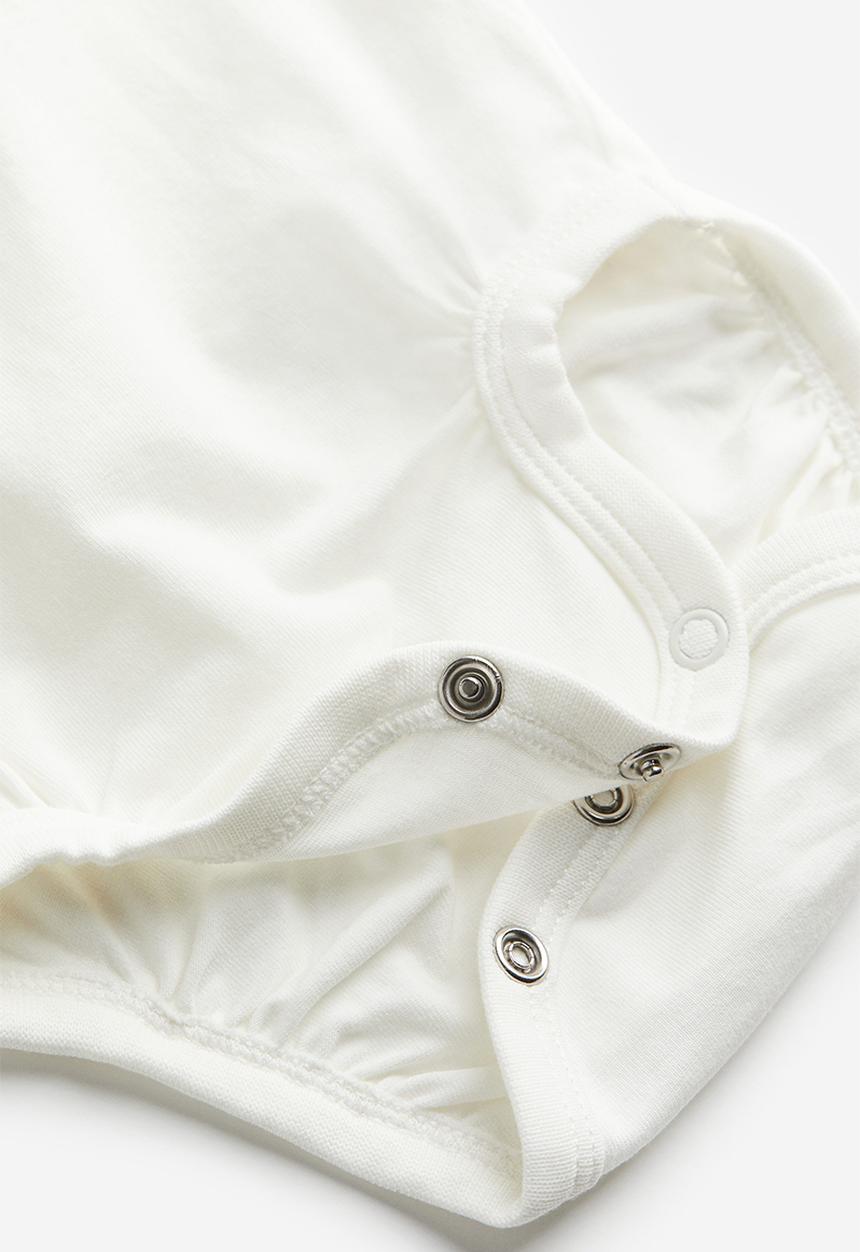 H&M - 3 piece cotton jersey set - natural white born 2023