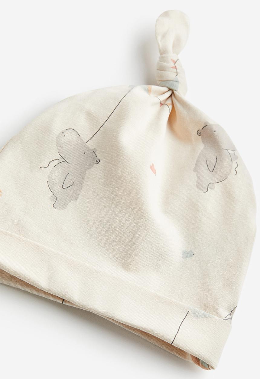 H&M - 3 piece cotton jersey set - natural white born 2023