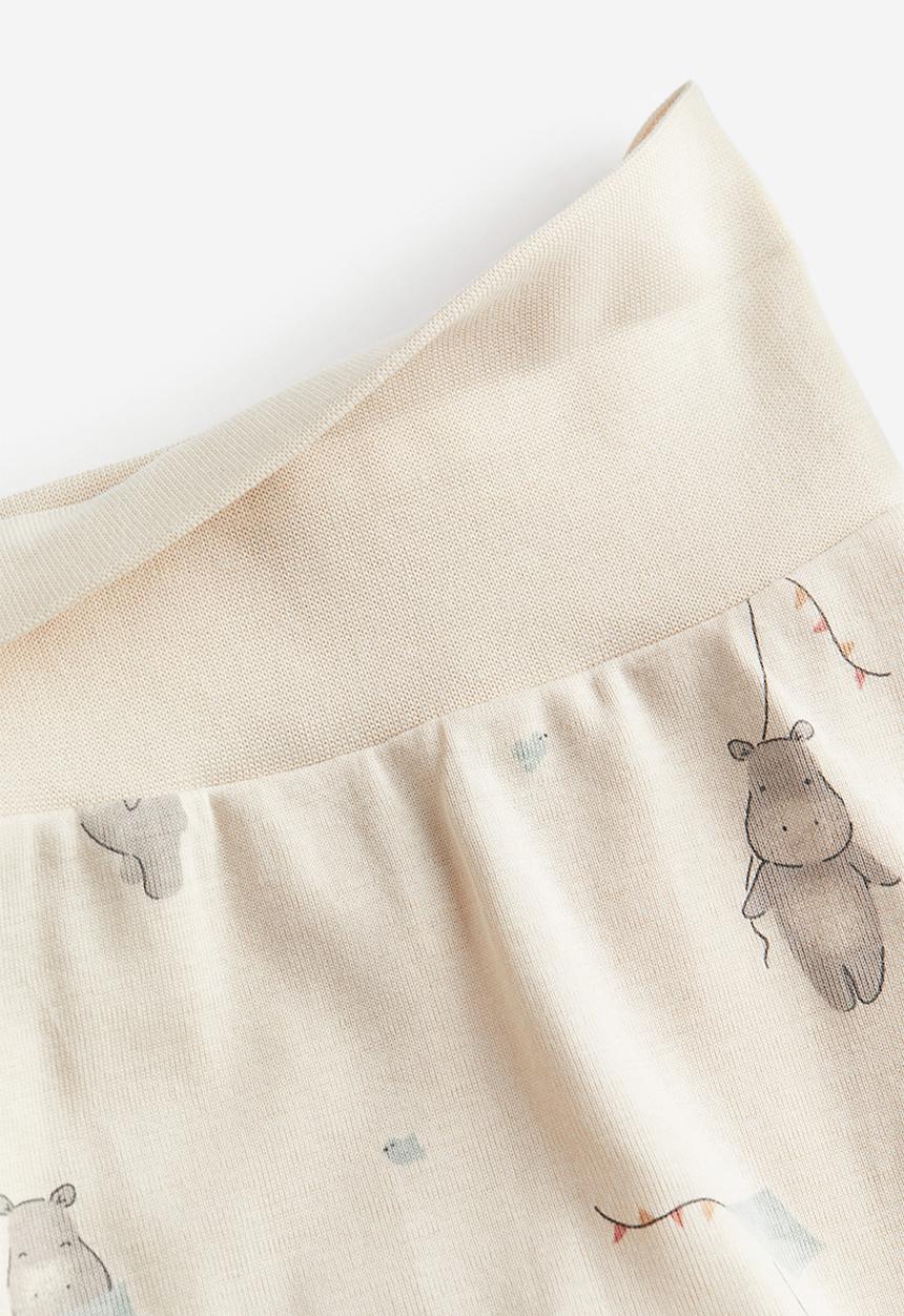 H&M - 3 piece cotton jersey set - natural white born 2023