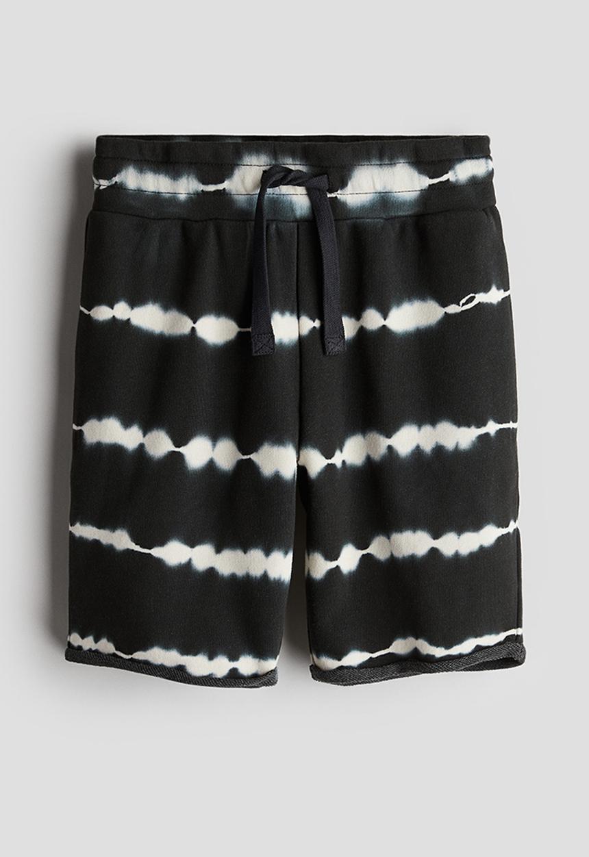 H&M - Printed sweatshorts - black tie-dye