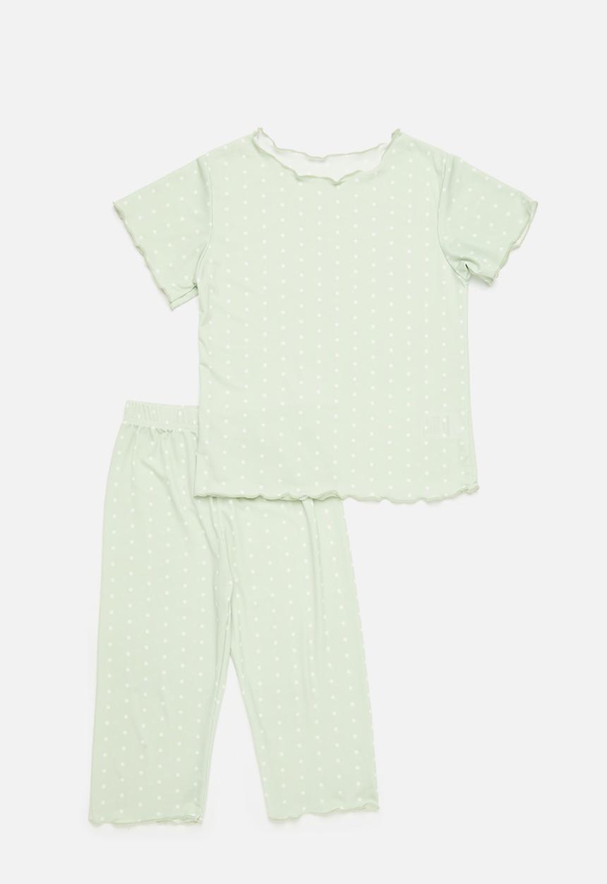 Pop Candy - Polka dot pj set - grey & white