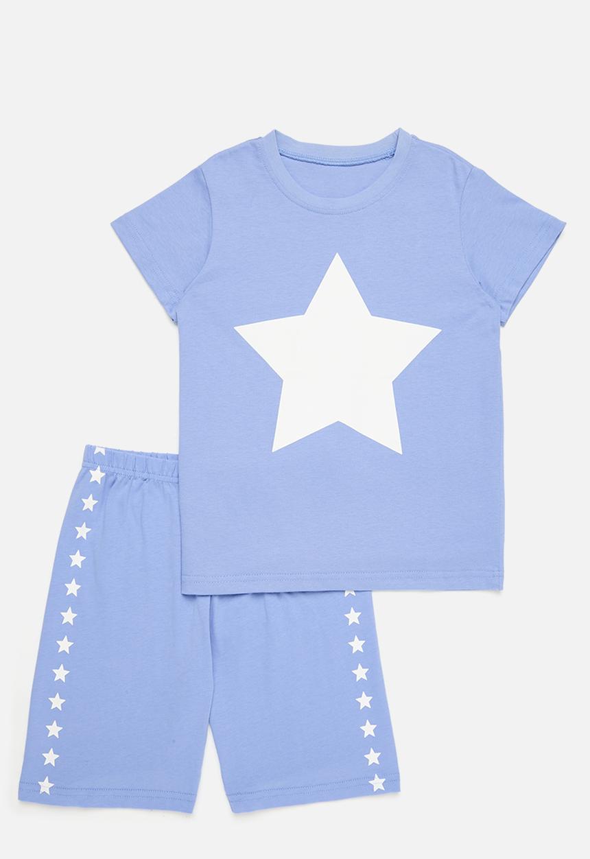 Pop Candy - Printed pj set-light blue