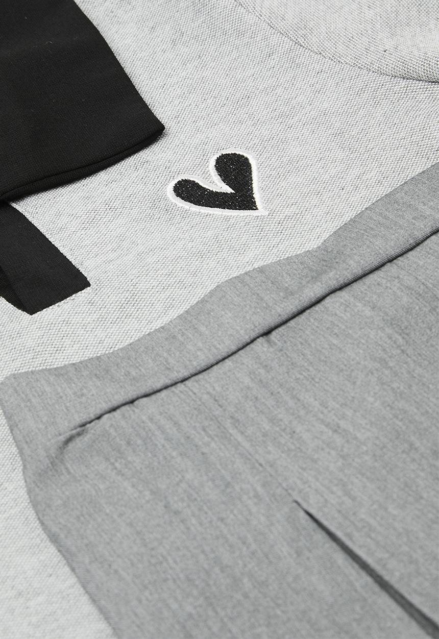 Pop Candy - Golf tee & pleated skirt set - grey