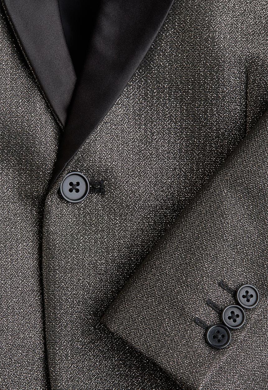H&M - Shimmering tuxedo jacket - black & gold