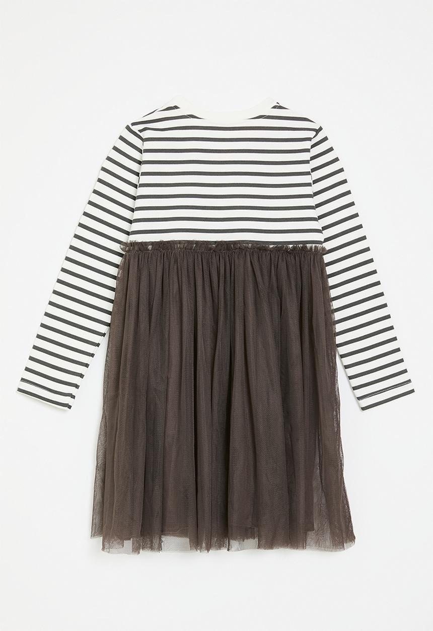 Pop Candy - Striped dress - black & white